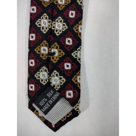 3x Pronto Uomo Men's Neckties ties All Silk Paisley geometric shapes squares - Picture 11 of 16